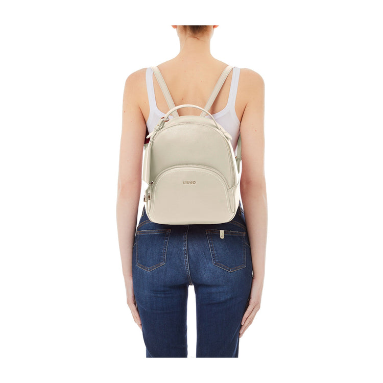Zaino Donna Beige con portamonete e tasca frontale