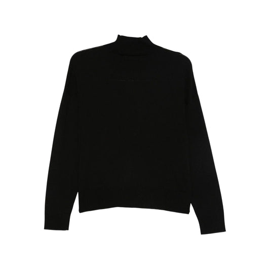 Lupetto Donna con patch al fondo Nero