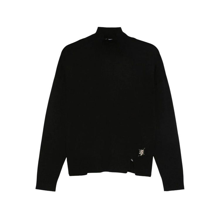 Lupetto Donna con patch al fondo Nero