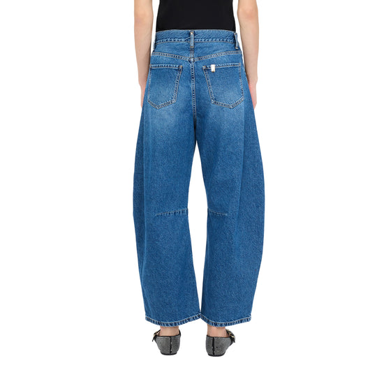 Jeans Donna modello balloon modella retro