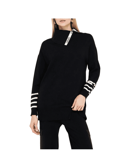 Liu Jo Maxi Maglia Donna Nero Inverno Viscosa