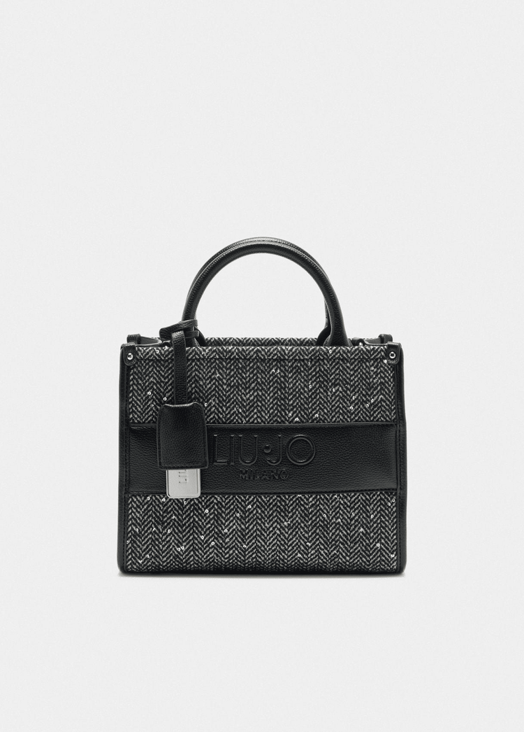 LIU JO Borsa Tote Paillettes Chevron Donna