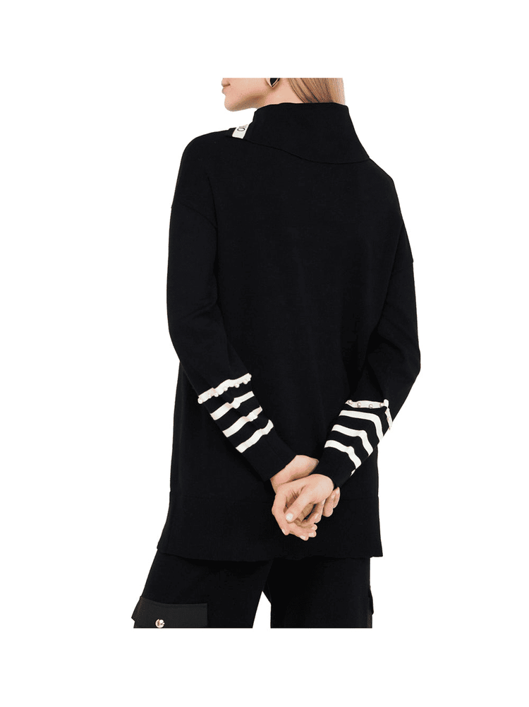 Liu Jo Maxi Maglia Donna Nero Inverno Viscosa