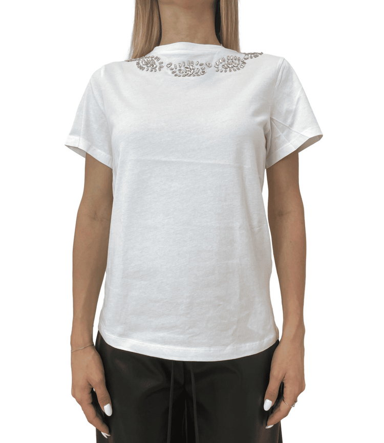 Liu Jo T-shirt Gioiello Crystal Stone Donna