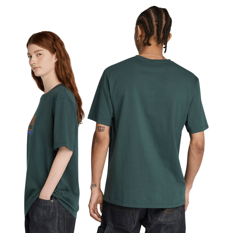 T-shirt Unisex con grafica Field Boot Verde scuro modelli