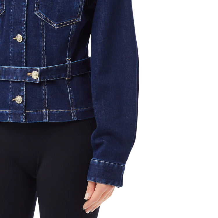 Giacca Donna in denim con cintura in vita dettaglio