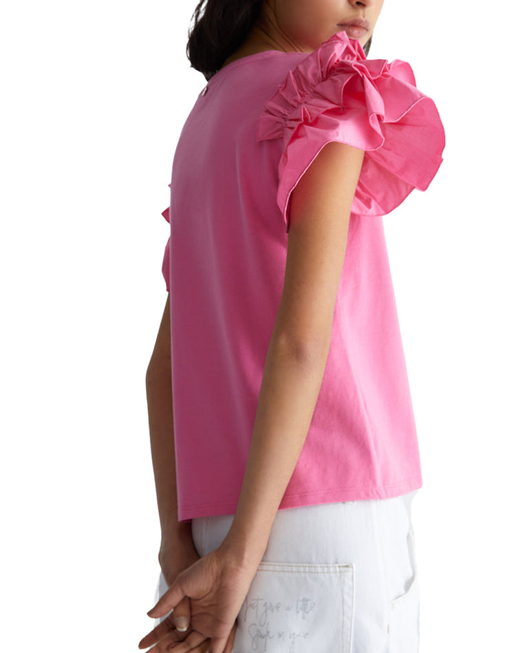 Women's t-shirt with ruffles - Orchidea