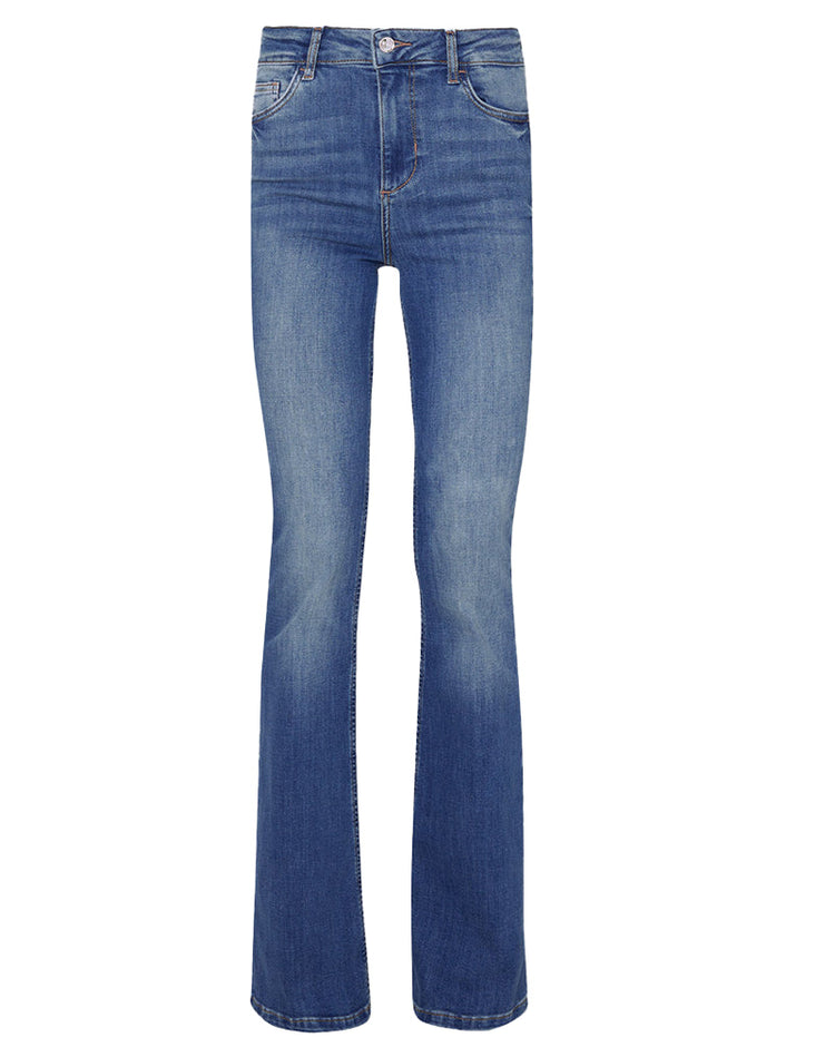 JEAN FLARE TAILLE HAUTE - DENIM BLEU FONCÉ