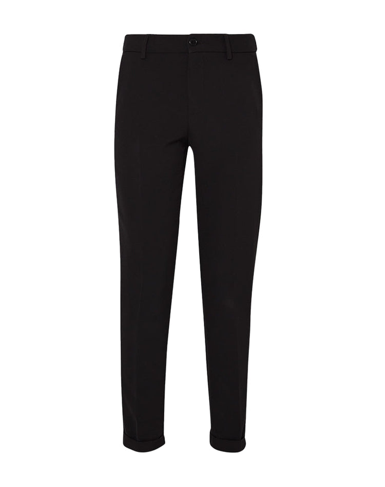 Pantaloni In Twill Stretch Donna - Nero
