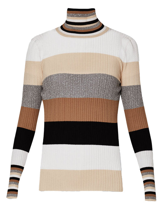 Pull femme à motif rayé