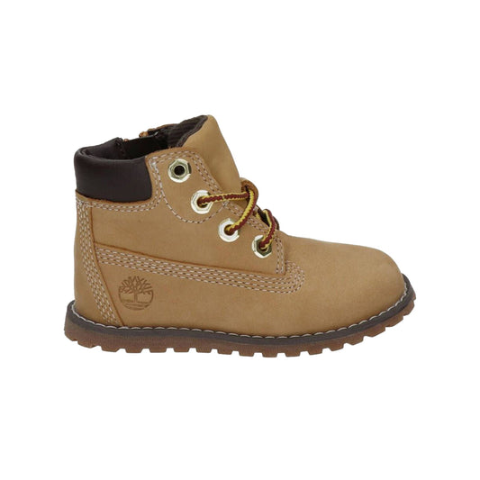Stivaletti Junior con zip laterale e lacci frontali