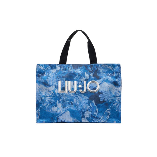 Borsa tote grande da Donna in denim stampato