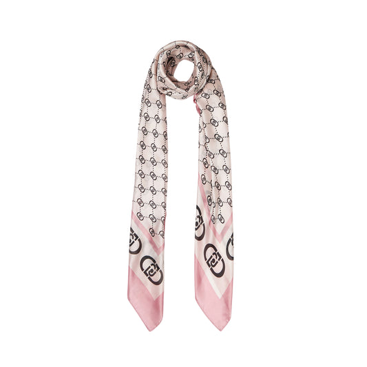 Foulard Donna rosa con logo monogram