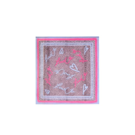 Foulard Donna con stampa animalier Rosa