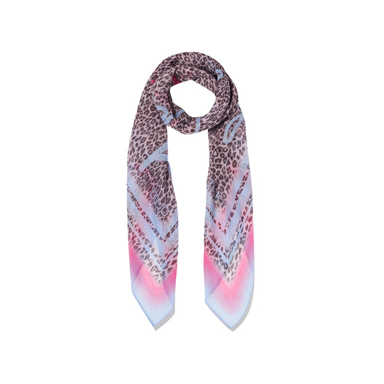 Foulard Donna con stampa animalier Rosa