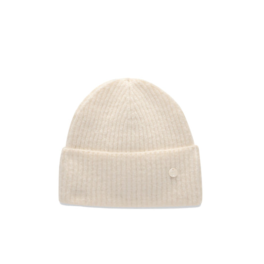 Berretto Donna beanie in maglia Bianco