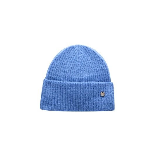 Berretto Donna beanie in maglia Blu