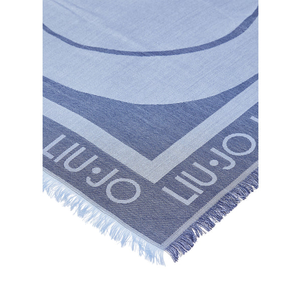 Foulard Donna con logo monogram Blu dettaglio