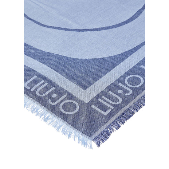 Foulard Donna con logo monogram Blu dettaglio
