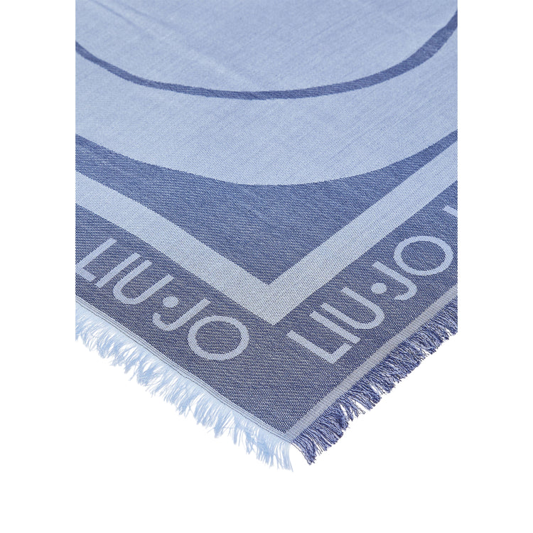 Foulard Donna con logo monogram Blu dettaglio