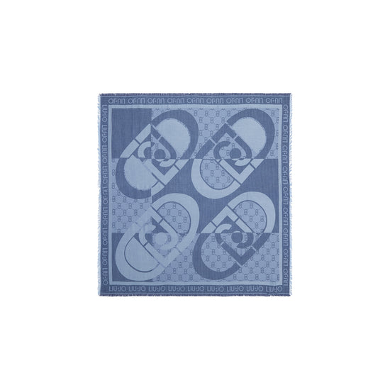 Foulard Donna con logo monogram Blu