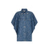 Poncho Donna in denim animalier