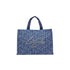 Borsa Donna a mano, in denim, con logo strass