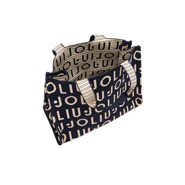 Borsa tote Donna media in maglia logata interno
