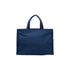 Borsa tote Donna media in maglia logata Blu