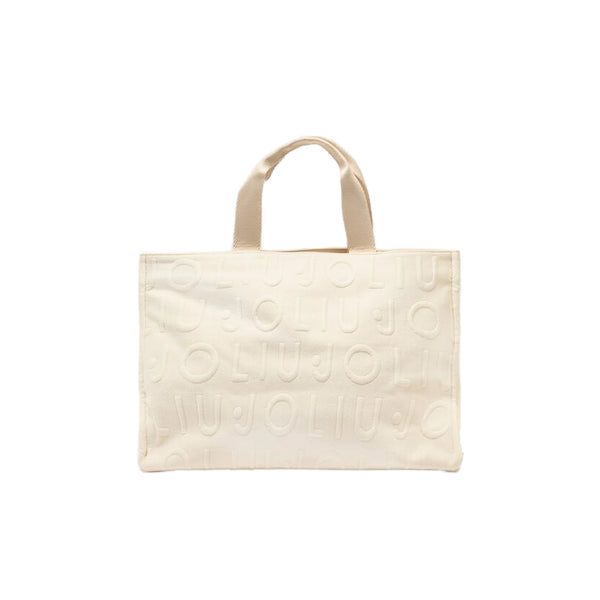 Borsa tote Donna media in maglia logata tinta unita