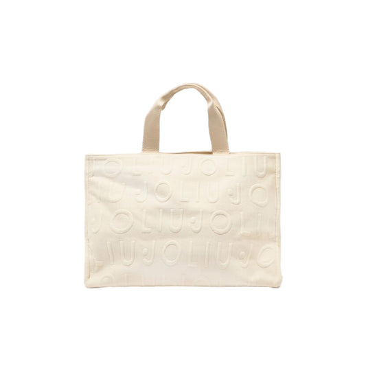 Borsa tote Donna media in maglia logata tinta unita