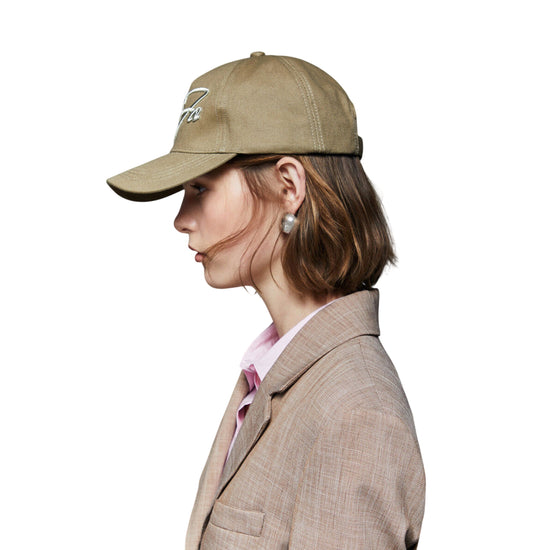 Cappello Donna in cotone, modello baseball, con ricamo
