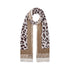 Foulard Donna con stampa animalier Beige