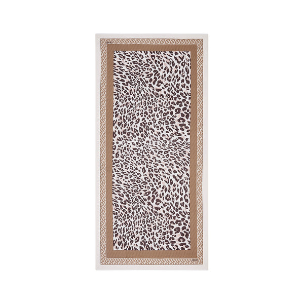 Foulard Donna con stampa animalier Beige