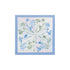 Foulard azzurro rettangolare con stampa floreale 