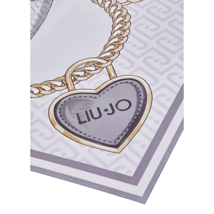 Foulard grande Donna con fiocco e catene Nero dettaglio