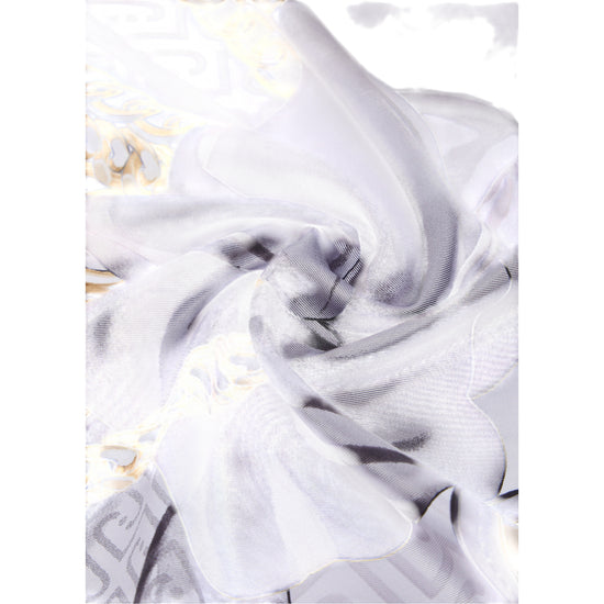 Foulard grande Donna con fiocco e catene Nero dettaglio