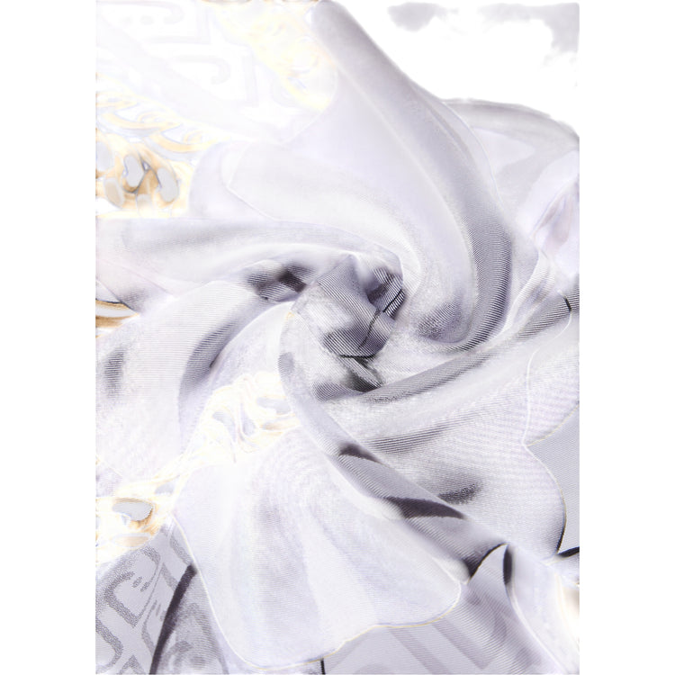 Foulard grande Donna con fiocco e catene Nero dettaglio