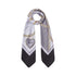 Foulard grande Donna con fiocco e catene Nero