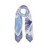 Foulard Donna con bordi animalier Blu
