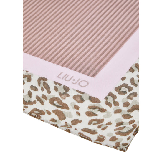 Foulard Donna con orchidea e dettagli animalier dettaglio