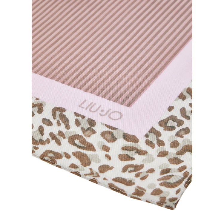 Foulard Donna con orchidea e dettagli animalier dettaglio