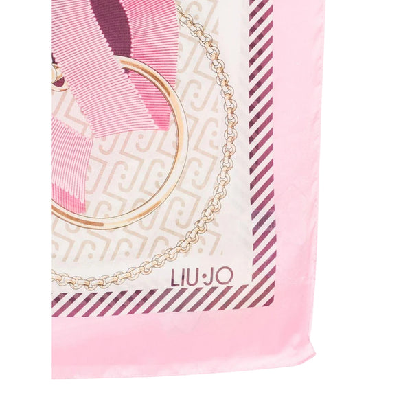 Foulard con stampe sulle tonalità del rosa