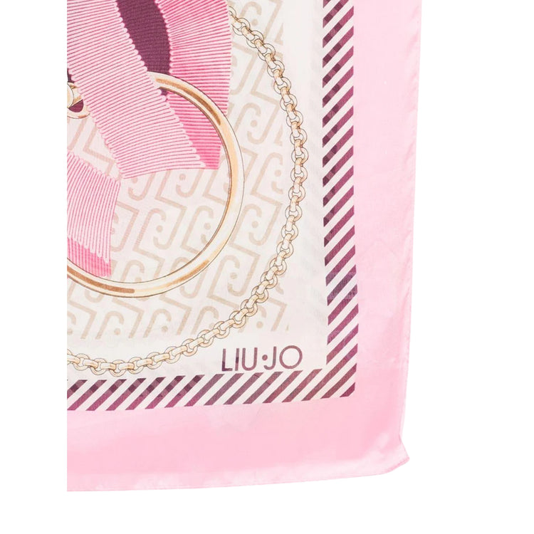 Foulard con stampe sulle tonalità del rosa