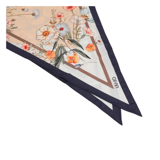 Foulard con stampa floreale multicolore