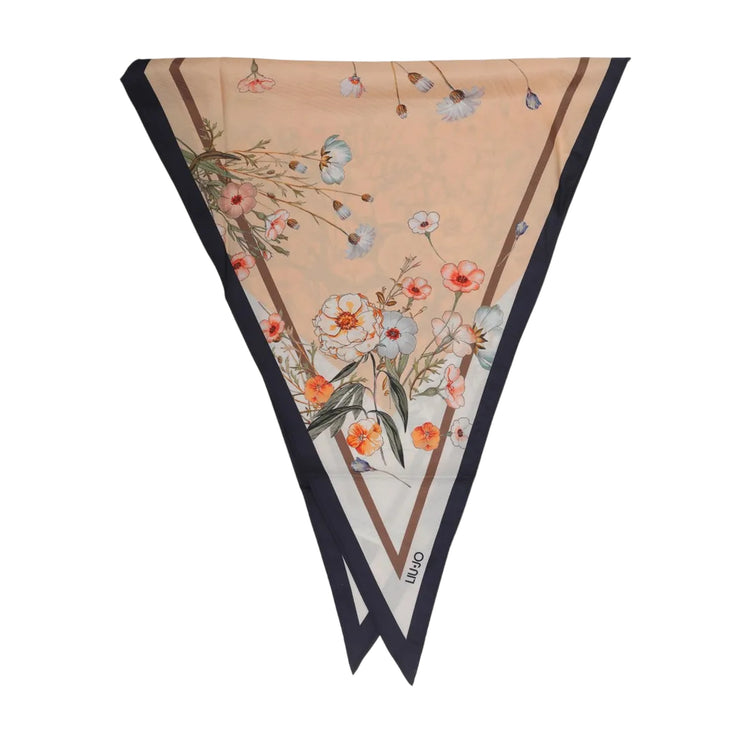 Foulard con stampa floreale multicolore