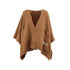 Poncho Donna in maglia Marrone