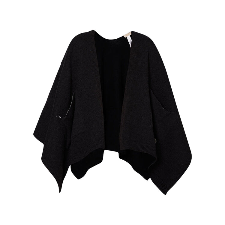 Poncho Donna in maglia Nero