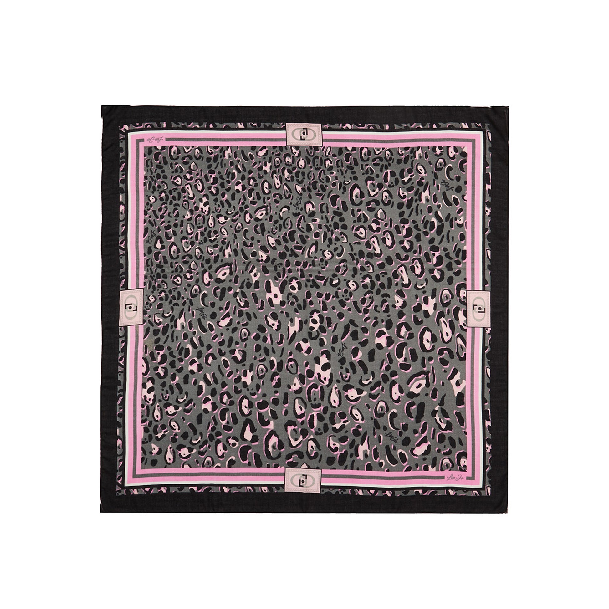 Foulard Donna animalier Nero