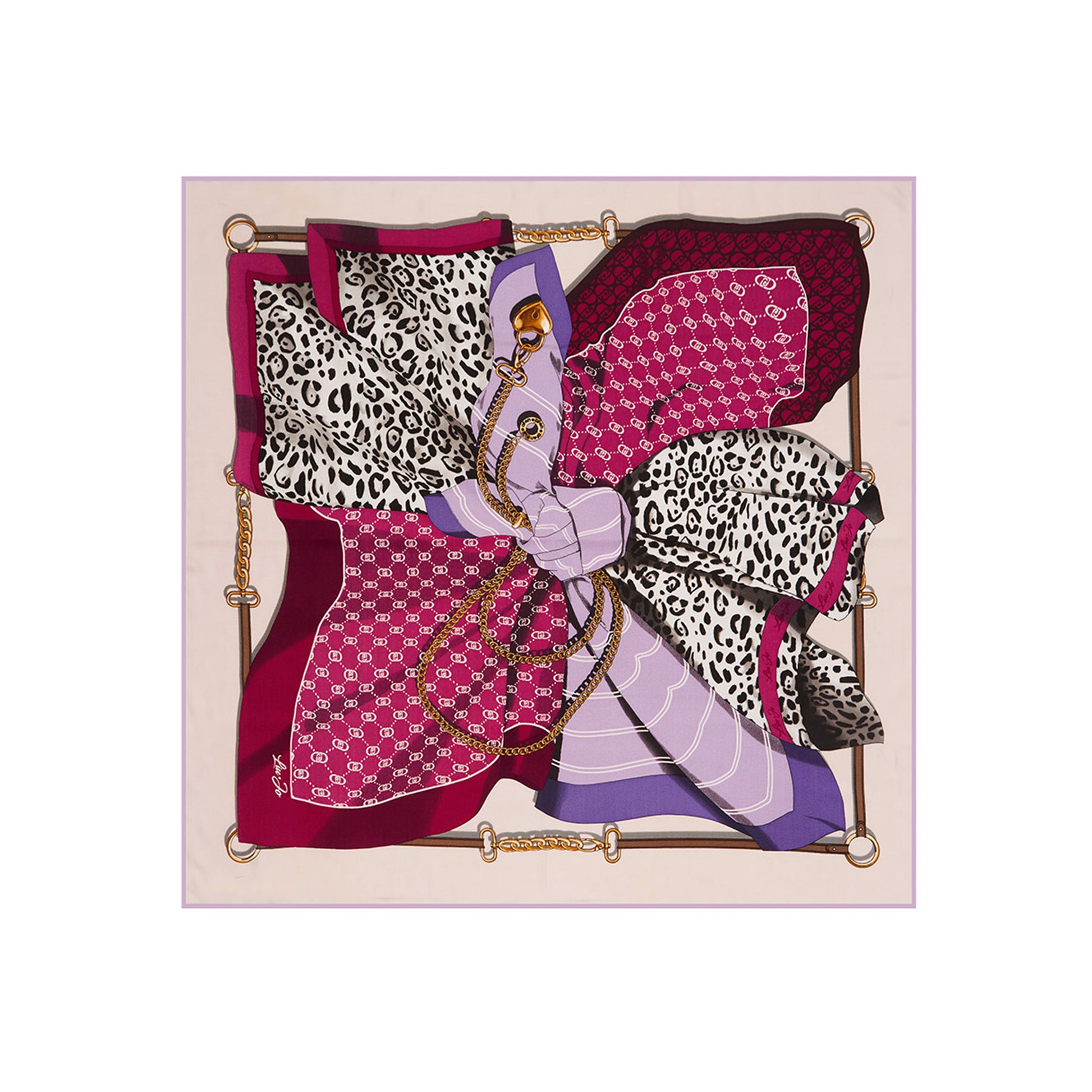 Foulard Donna con stampa Rosa